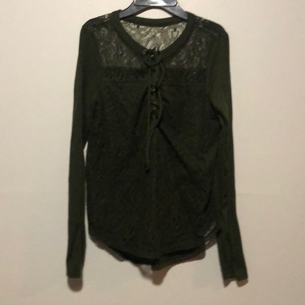 Green lace shirt